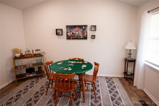 recreation room featuring hardwood / wood-style flooring