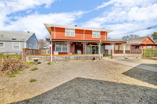 view of front of home featuring a porch