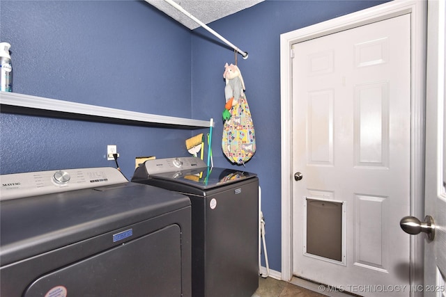 laundry area featuring washer and dryer