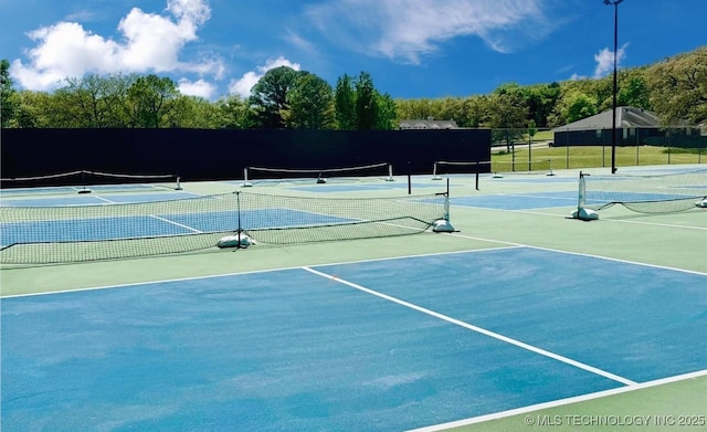 4 Canadian Dr, Burneyville, OK 73430 - view of tennis court with community basketball court