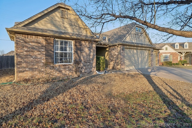 view of front facade with a garage