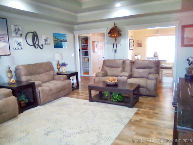 living room featuring hardwood / wood-style floors