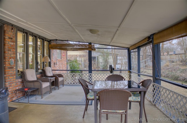 view of sunroom