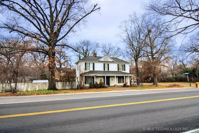 view of front of property with covered porch