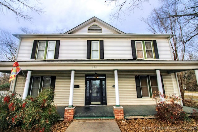 view of front of home with a porch