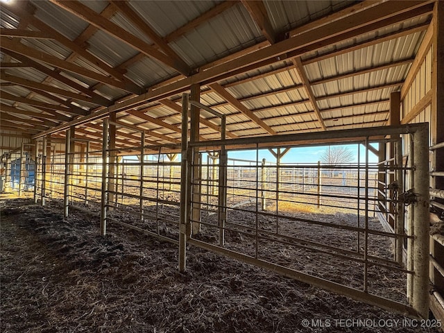 view of horse barn