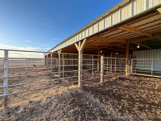 view of horse barn