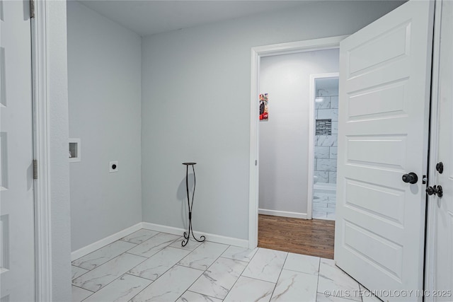 washroom featuring washer hookup and hookup for an electric dryer