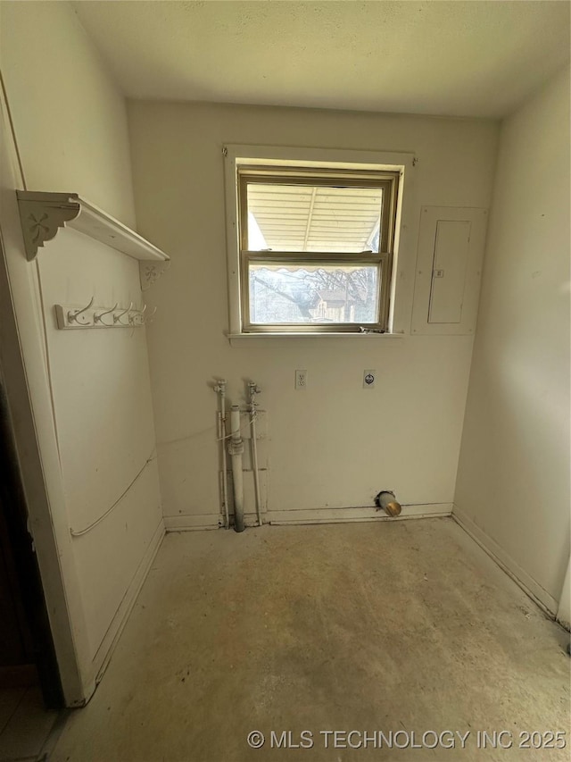 laundry room featuring electric panel