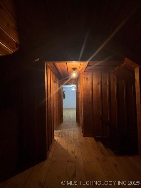 hall featuring hardwood / wood-style flooring