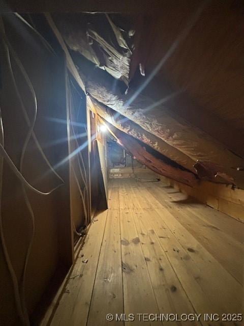 view of attic