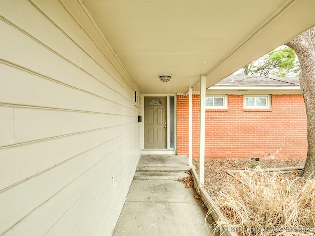 view of doorway to property