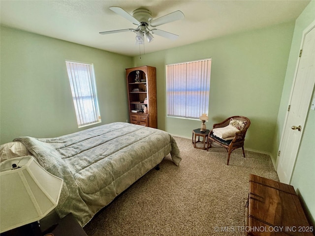 3 Huntly, Burneyville, OK 73430 - bedroom featuring carpet flooring, baseboards, and ceiling fan