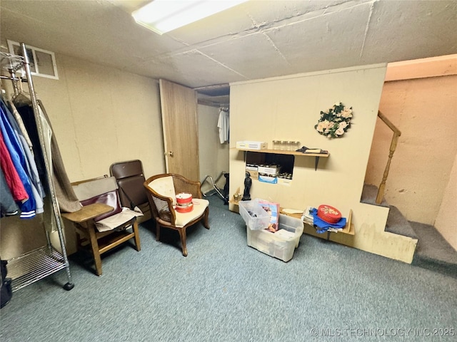 3 Huntly, Burneyville, OK 73430 - finished basement featuring visible vents and carpet floors