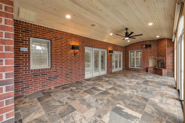 view of patio / terrace with ceiling fan