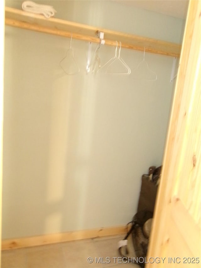 view of walk in closet