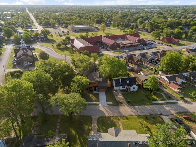 aerial view featuring a residential view