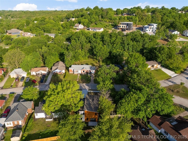 bird's eye view with a residential view