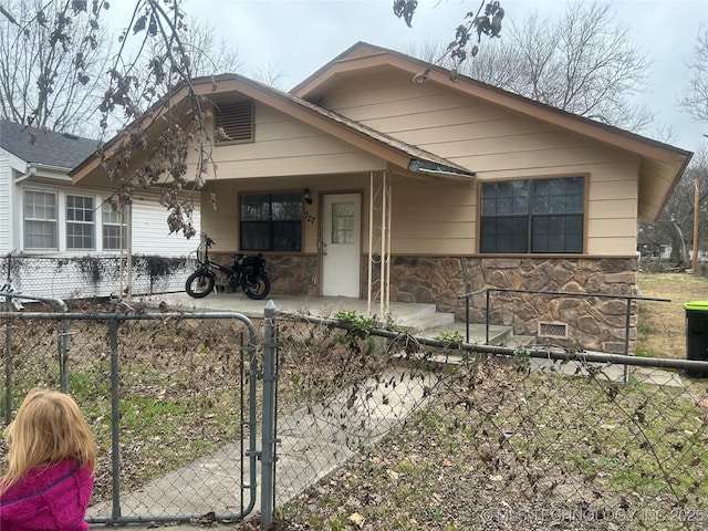 view of bungalow-style home