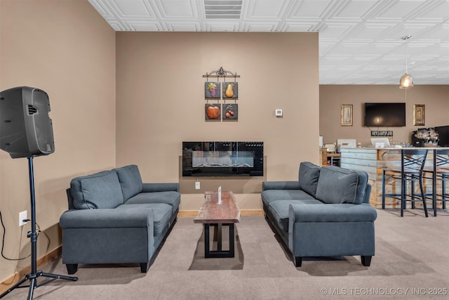 view of carpeted living room