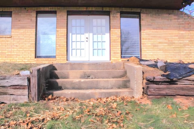 entrance to property with french doors