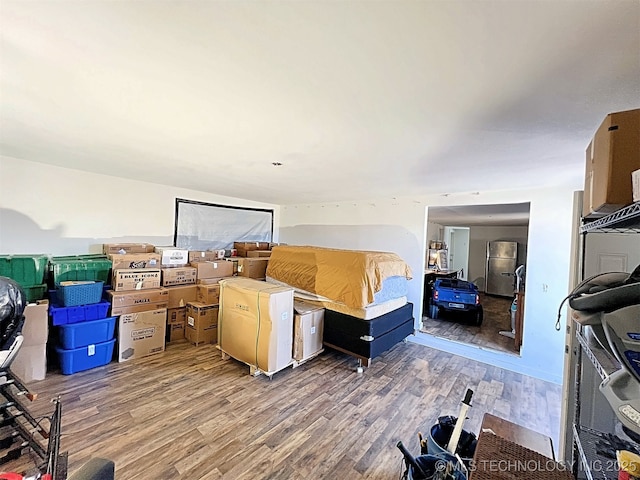 bedroom featuring hardwood / wood-style floors