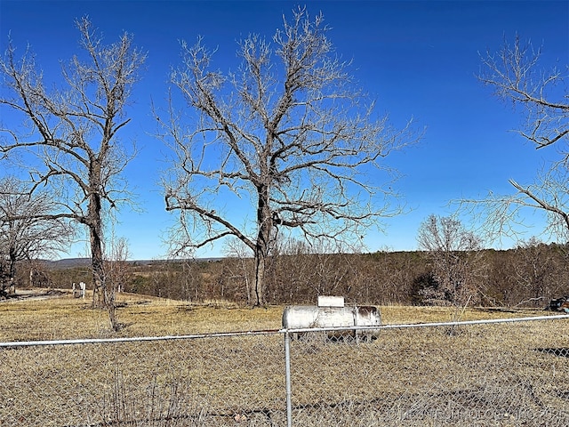 view of yard with a rural view