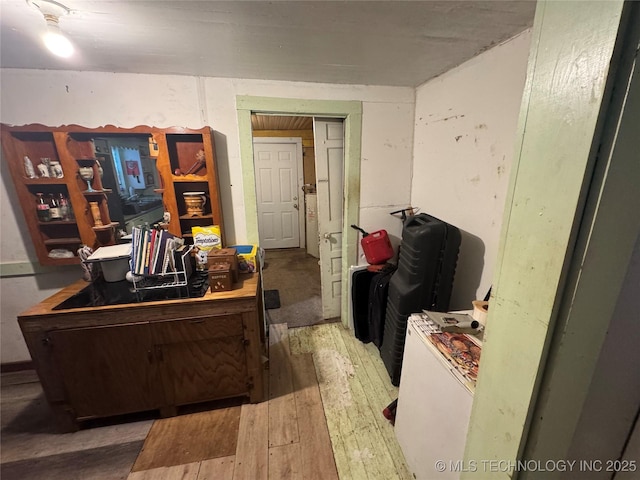 office featuring hardwood / wood-style floors