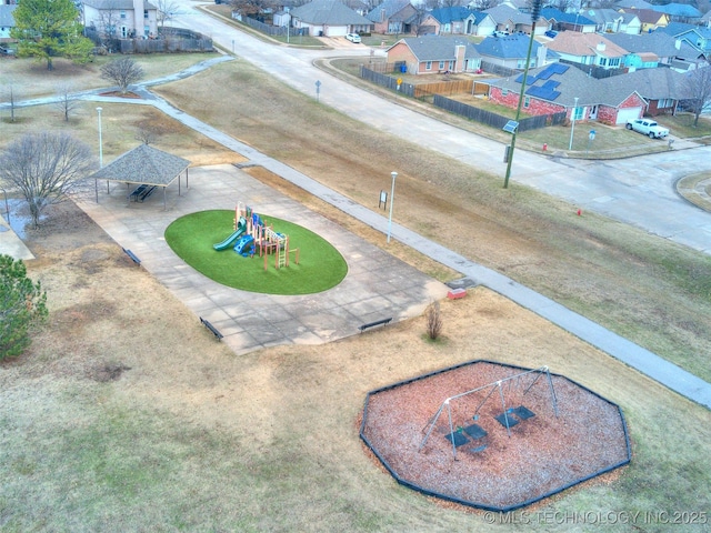 bird's eye view featuring a residential view