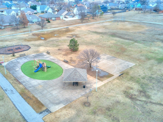 drone / aerial view featuring a residential view