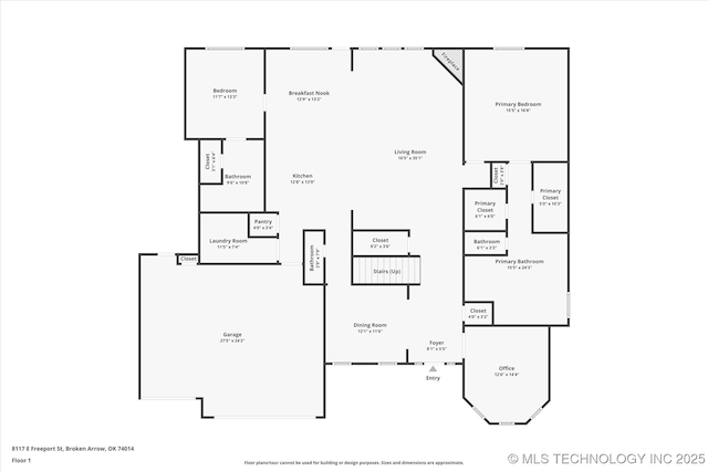 8117 E Freeport St, Broken Arrow, OK 74014 - floor plan / room layout