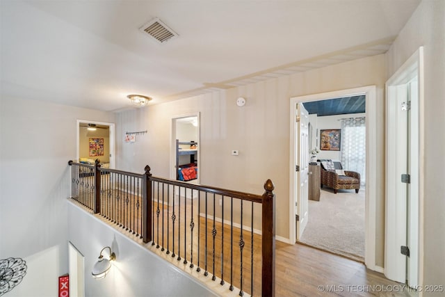 hall featuring hardwood / wood-style floors