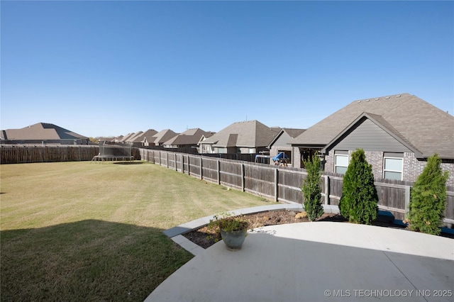 view of yard with a patio