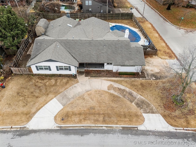 birds eye view of property