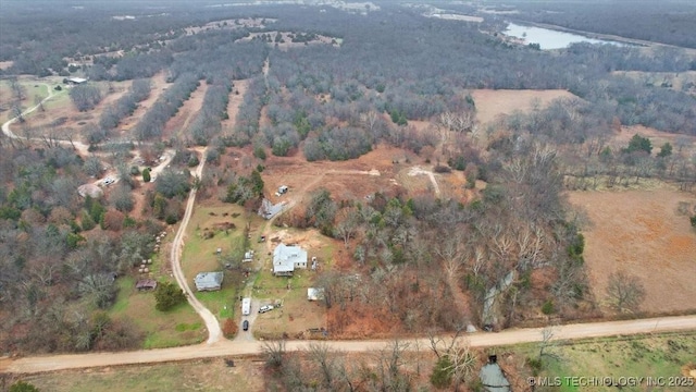 drone / aerial view featuring a rural view