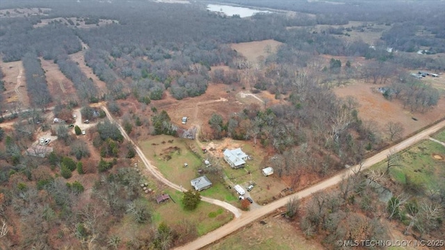 drone / aerial view featuring a rural view