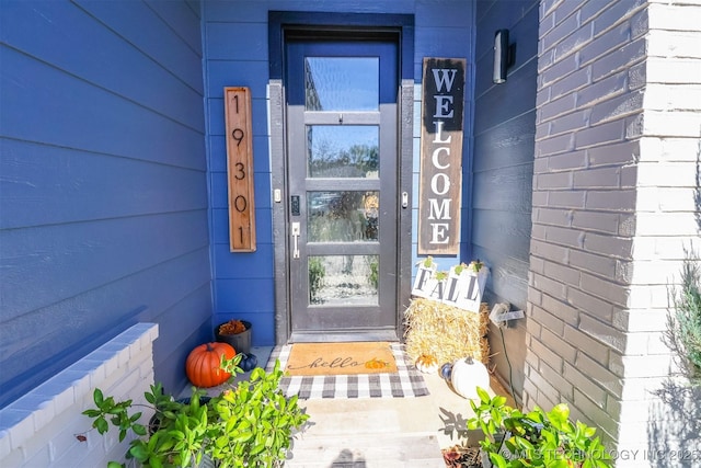 view of doorway to property