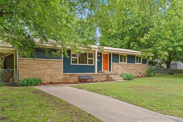 501 W 17th St, Pawhuska, OK 74056 - ranch-style house with stone siding