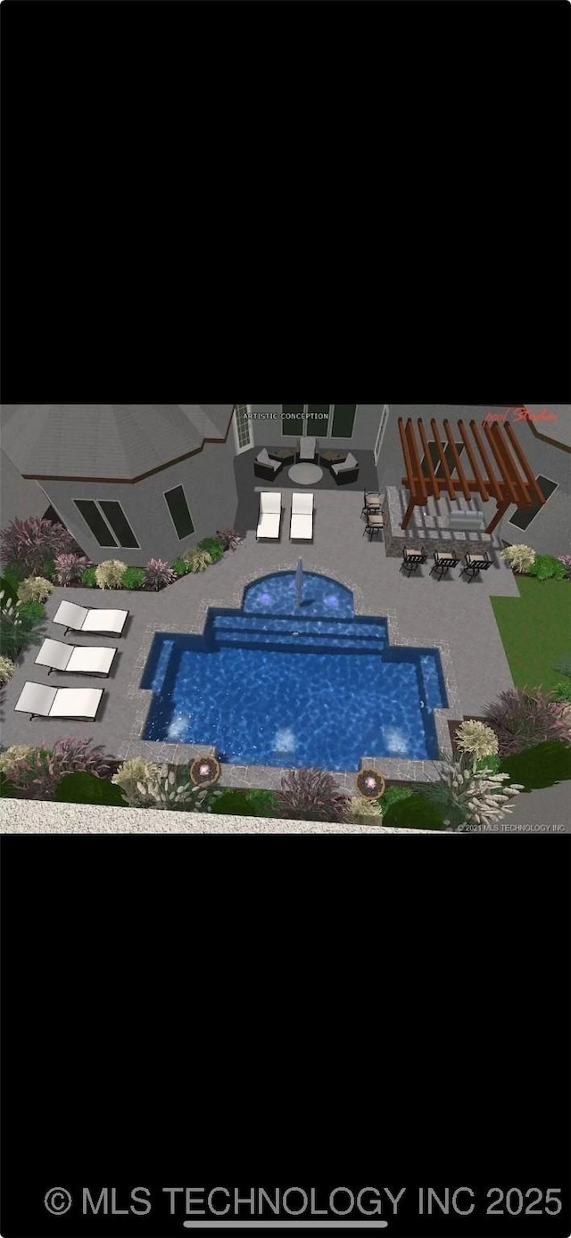 6215 E 86th Pl, Tulsa, OK 74137 - view of swimming pool featuring a patio