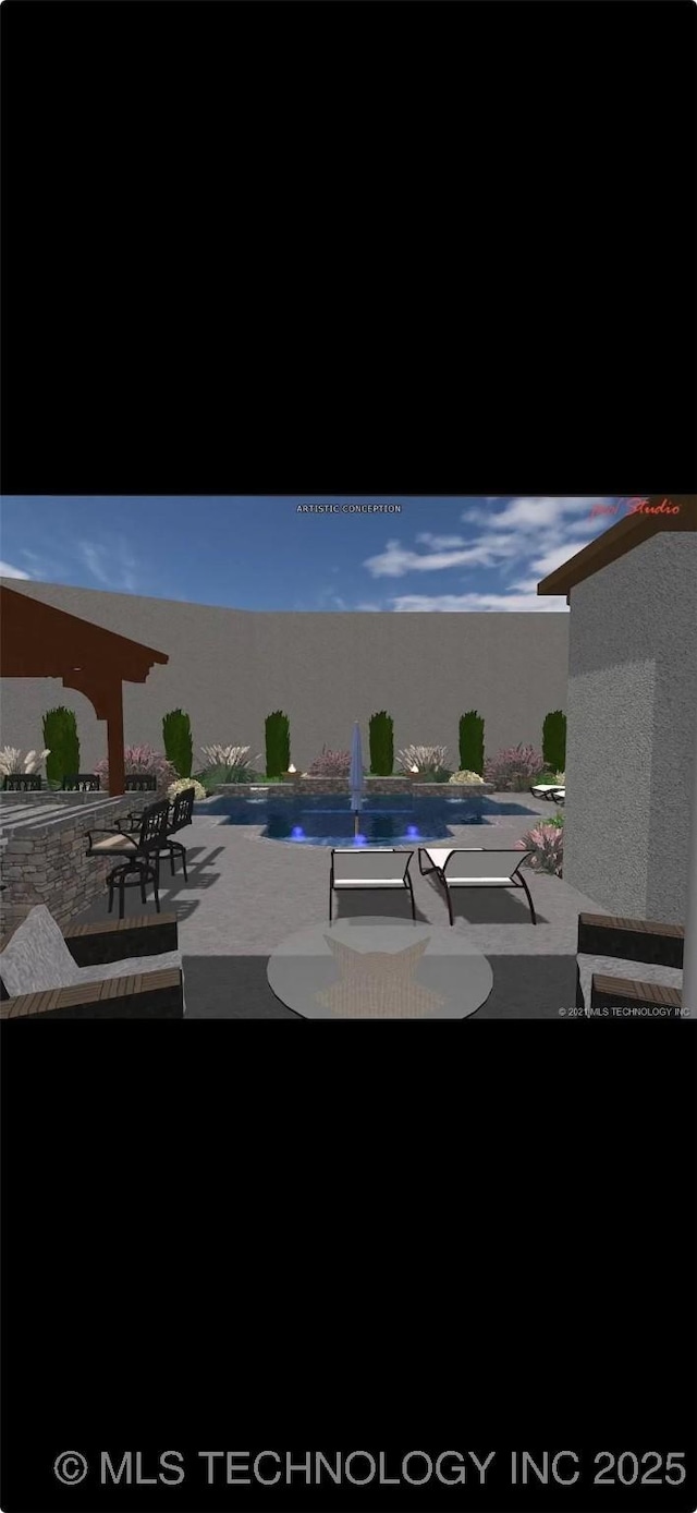 6215 E 86th Pl, Tulsa, OK 74137 - view of pool with a patio area