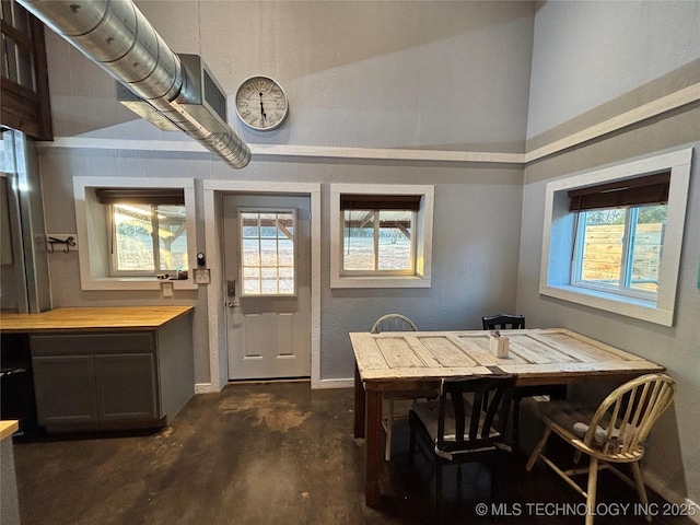 dining room featuring dark wood-type flooring