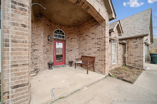 entrance to property featuring a garage