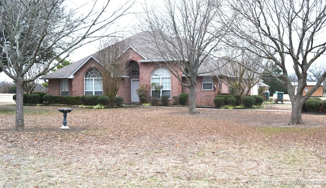 view of single story home