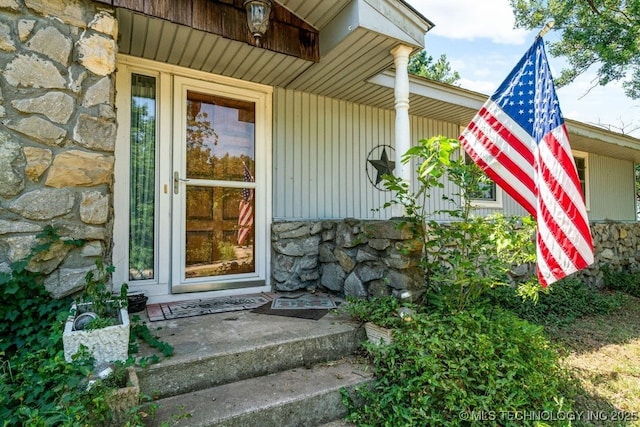 view of doorway to property