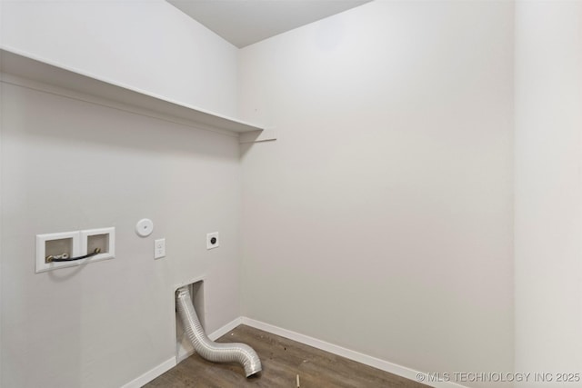 laundry room featuring hookup for a washing machine, hookup for an electric dryer, and hookup for a gas dryer