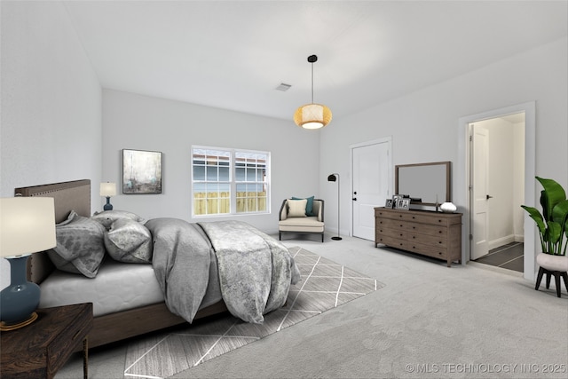 view of carpeted bedroom