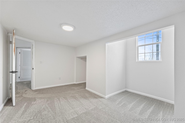 interior space with a textured ceiling