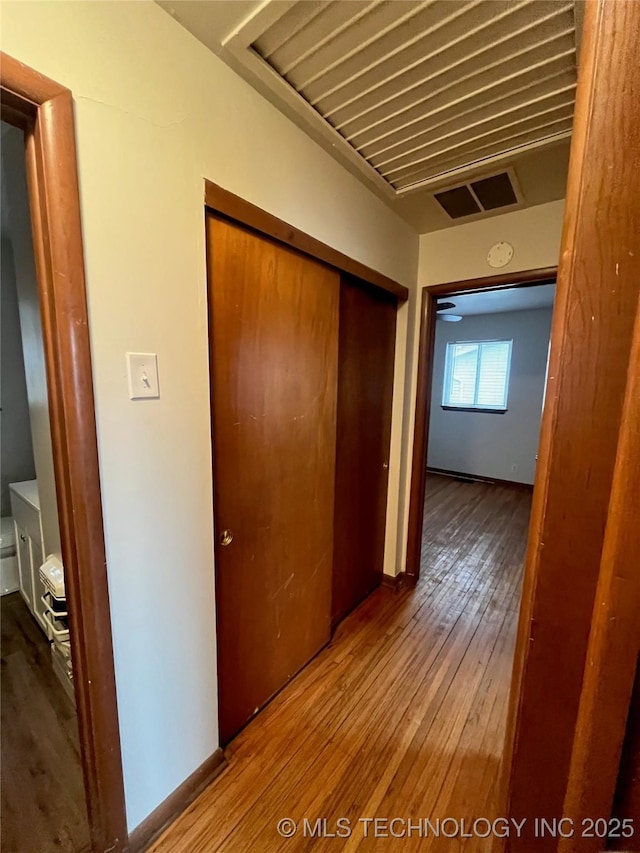 503 Parkview Dr, Bartlesville, OK 74003 - hallway with hardwood / wood-style flooring