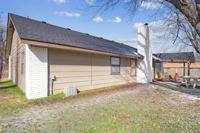 exterior space with a lawn