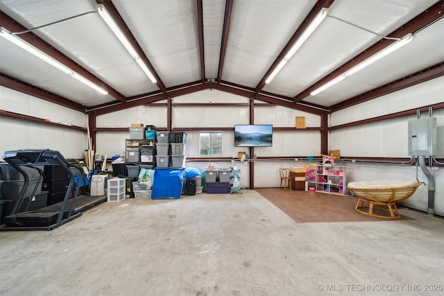 garage featuring electric panel